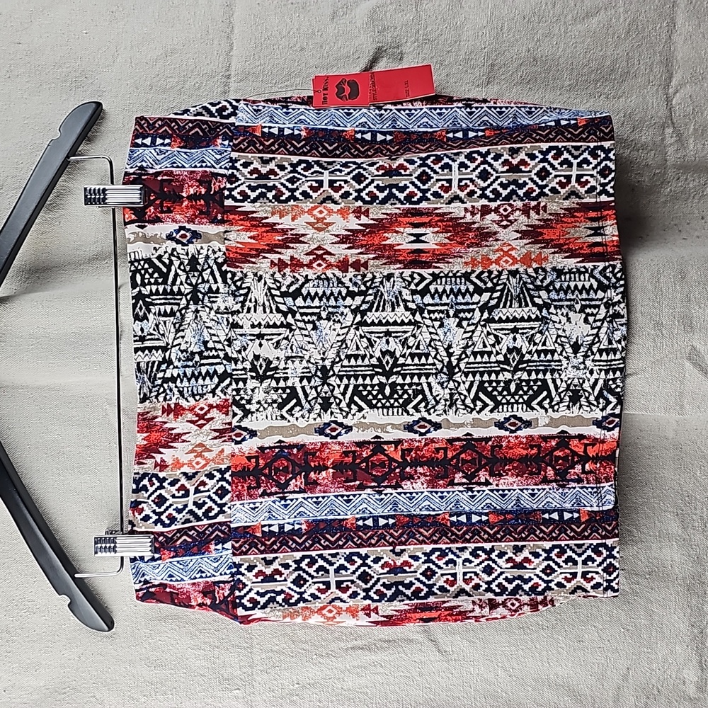Hot Kiss Aztec Stretch Mini Skirt